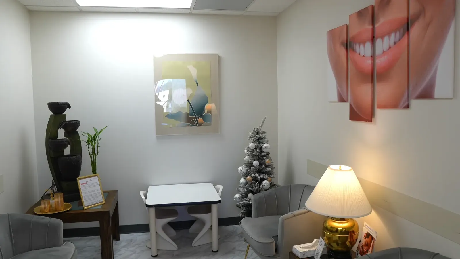 The waiting area at Torrance Dental Spa
